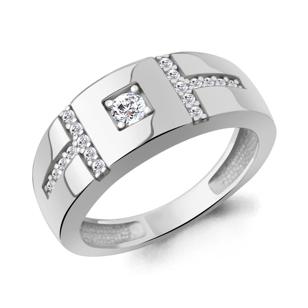 600433А Кольцо из Серебра с фианитами