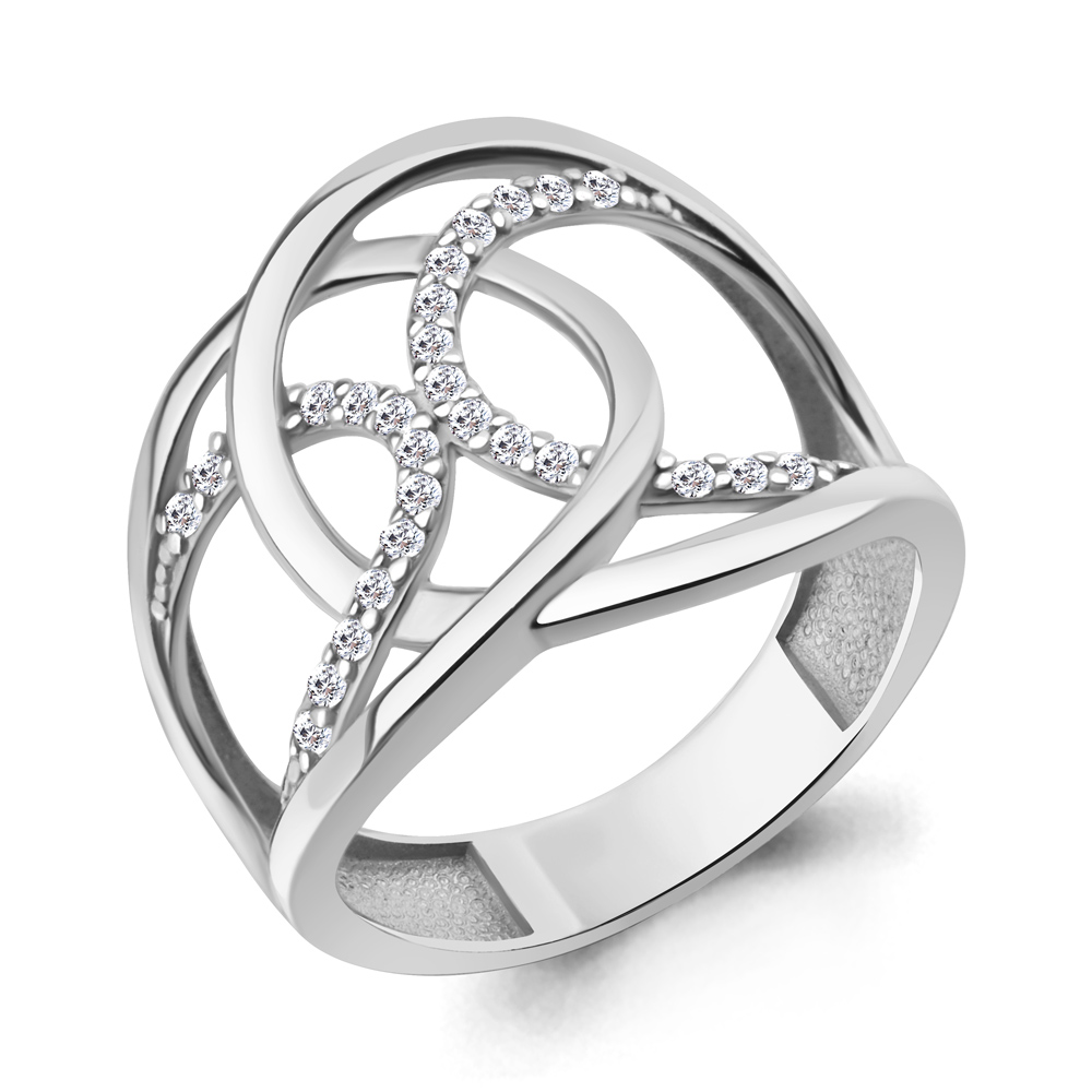 600435А Кольцо из Серебра с фианитами