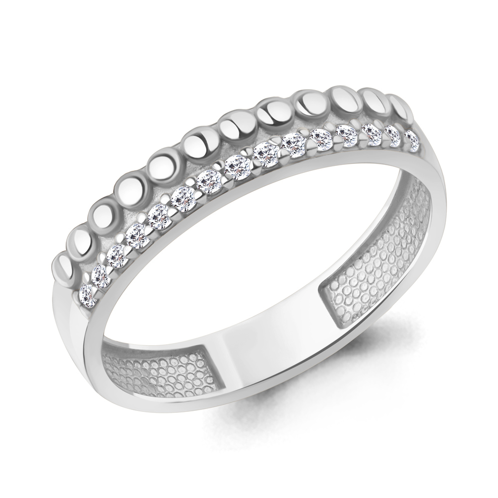 600440А Кольцо из Серебра с фианитами