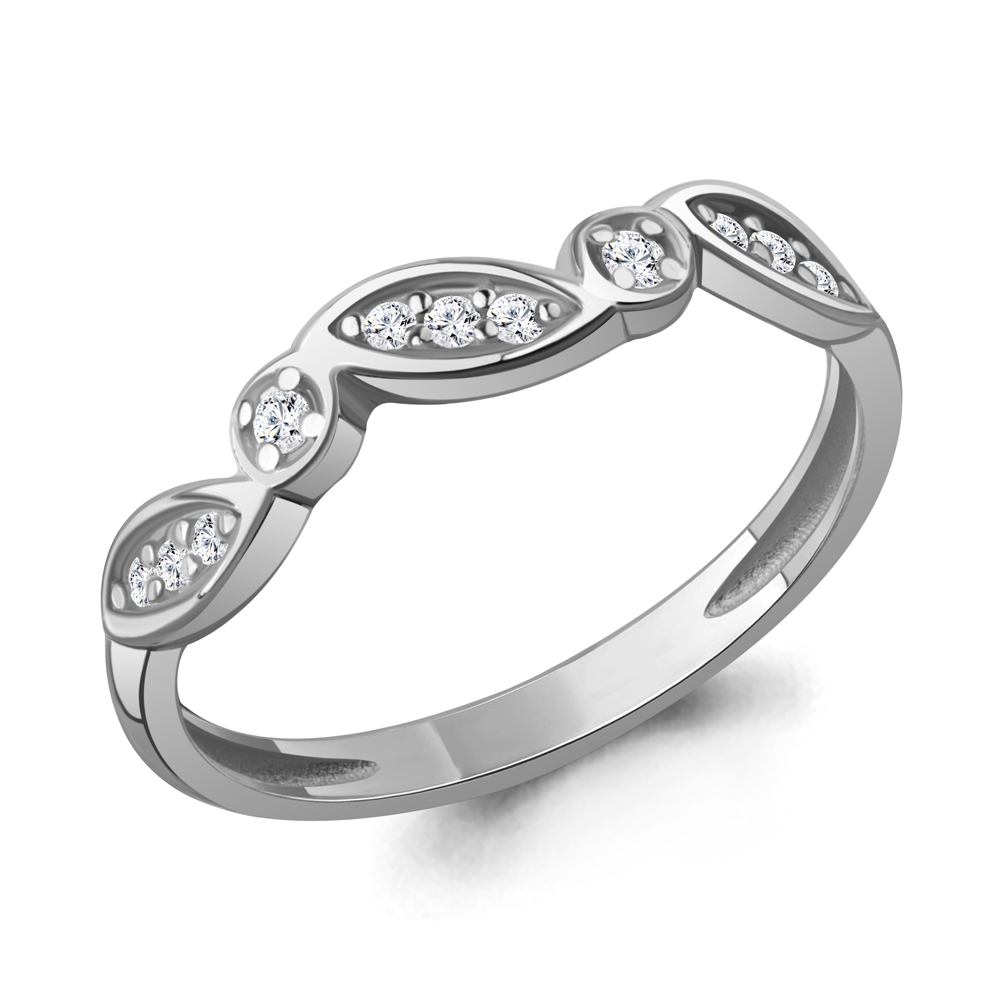 600447А Кольцо из Серебра с фианитами