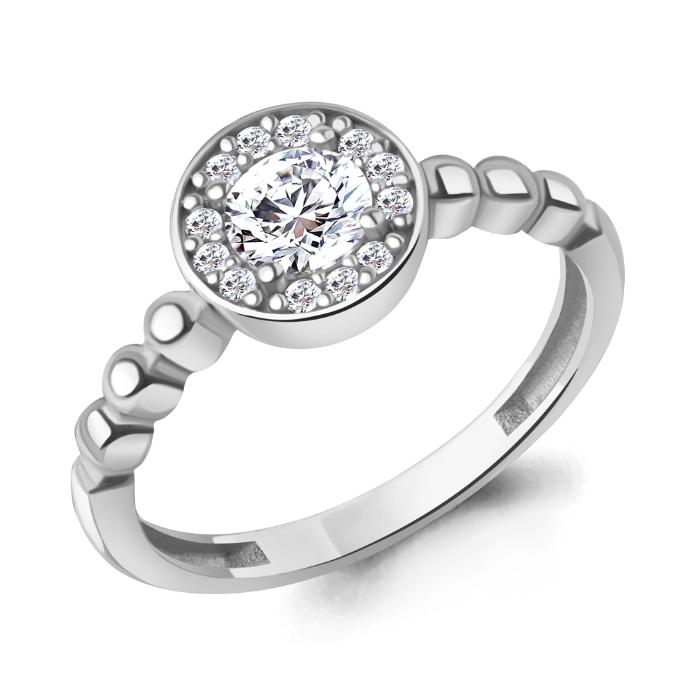 600451А Кольцо из Серебра с фианитами