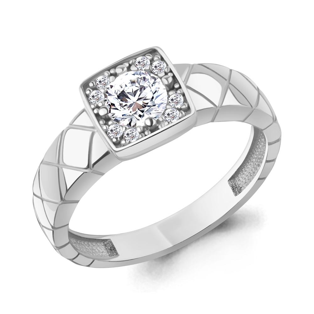 600452А Кольцо из Серебра с фианитами