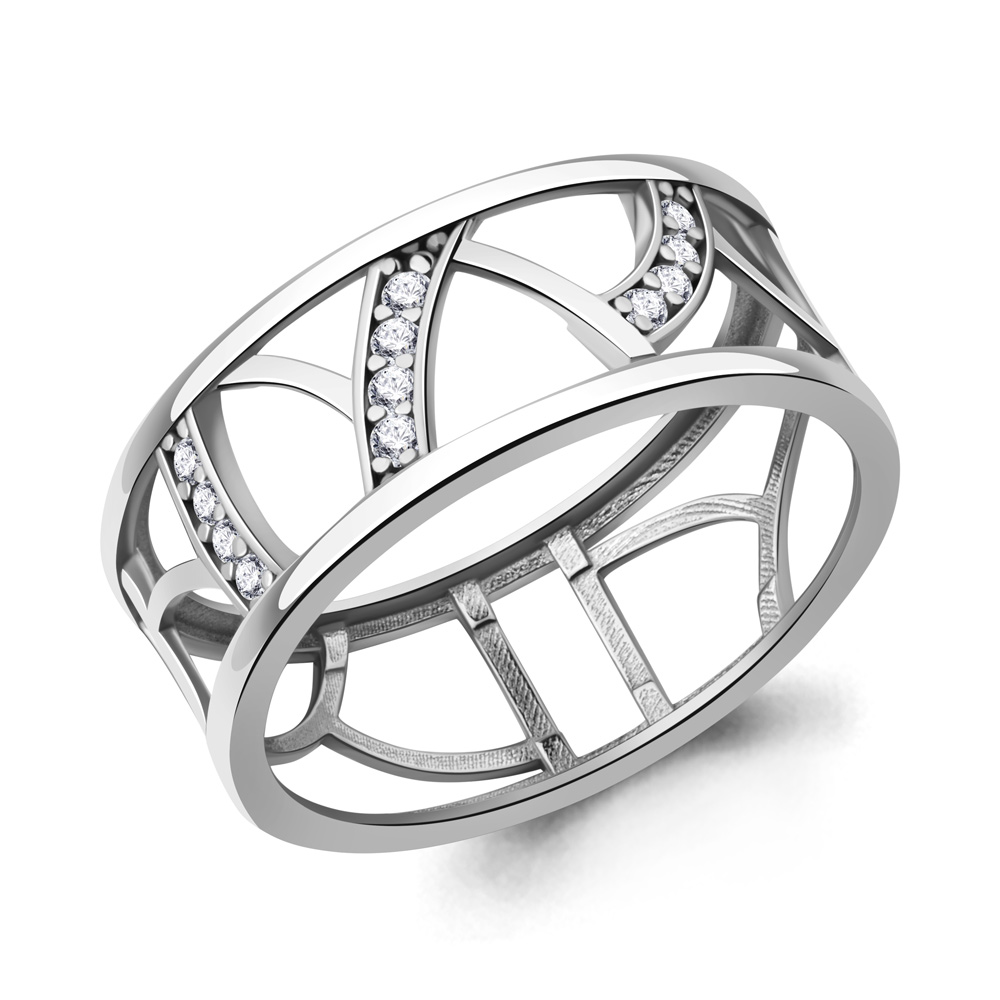 600456А Кольцо из Серебра с фианитами