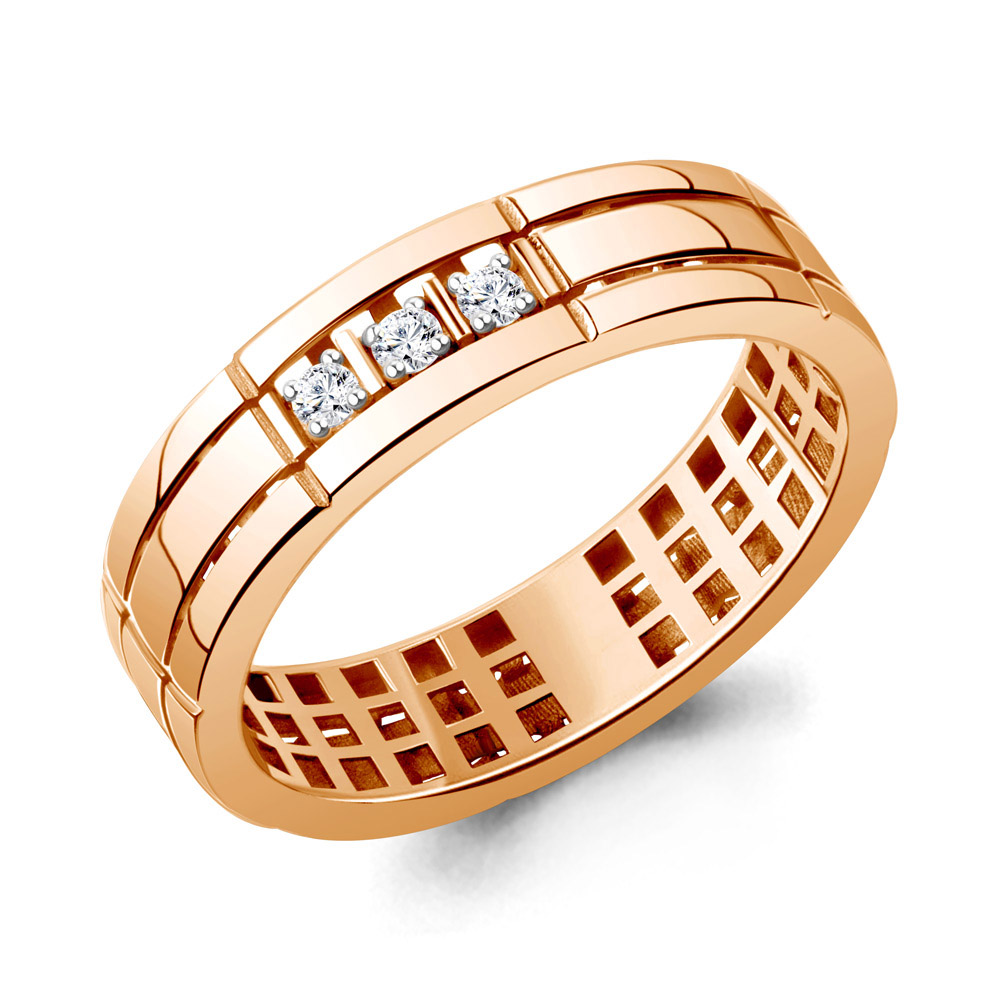 600458 Кольцо из Золота с фианитами