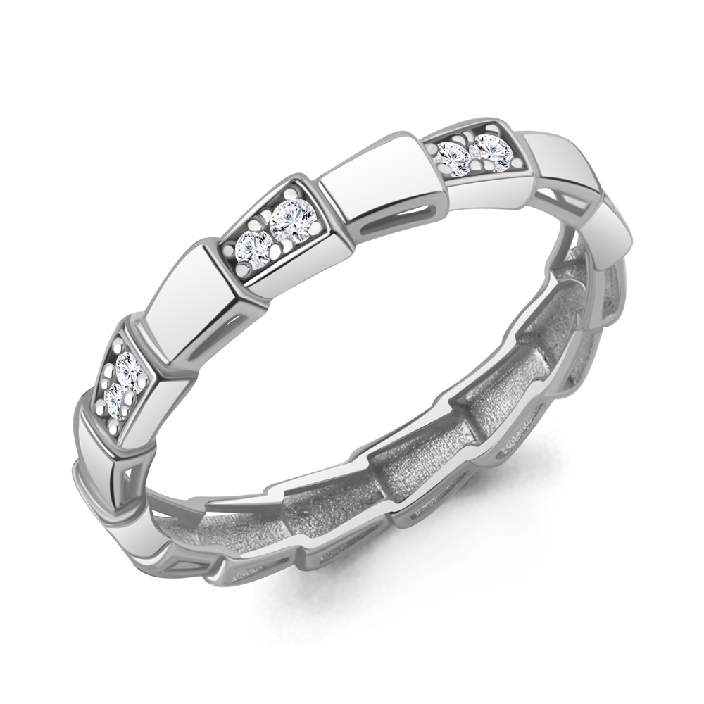 600464А Кольцо из Серебра с фианитами