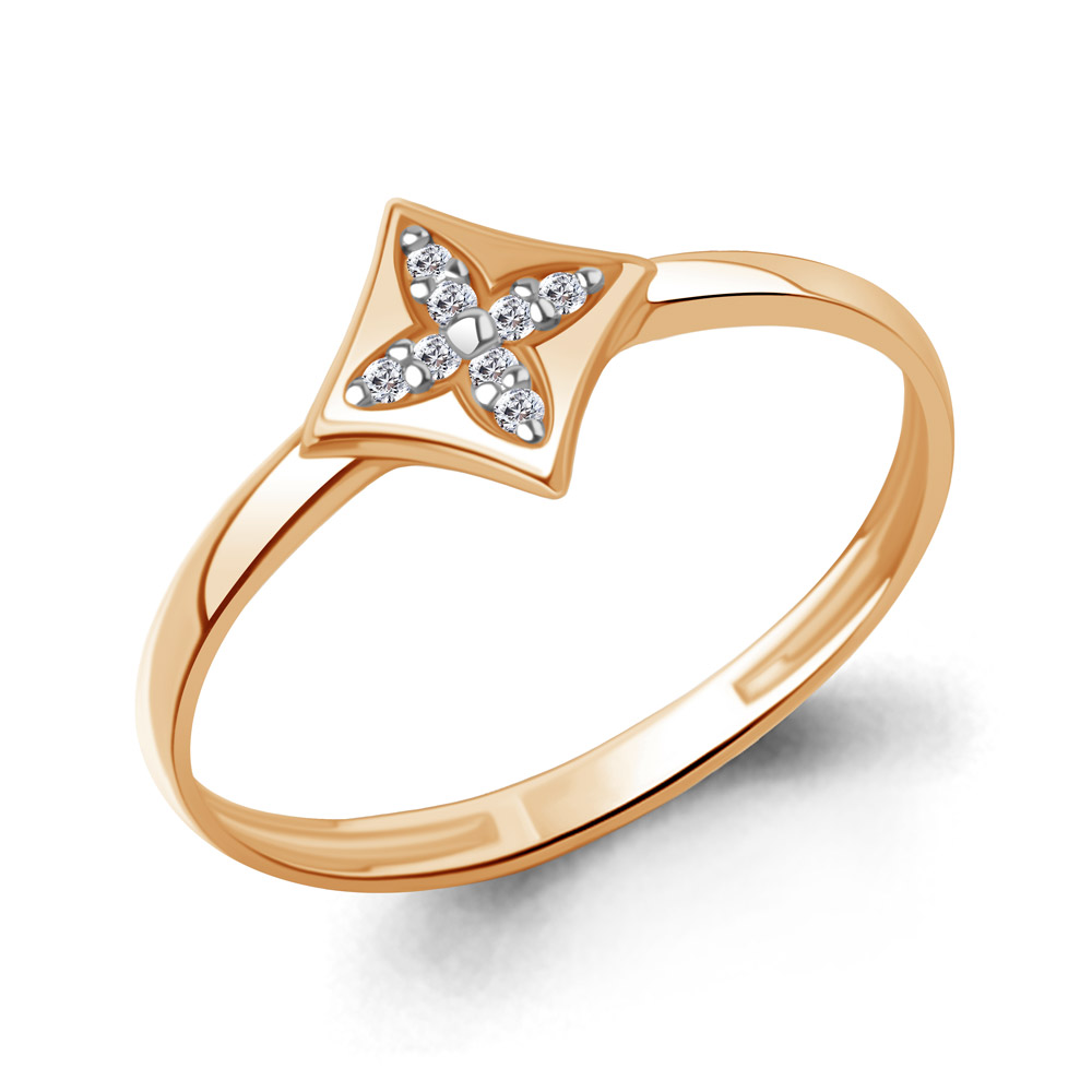 600470А Кольцо из Золота с фианитами