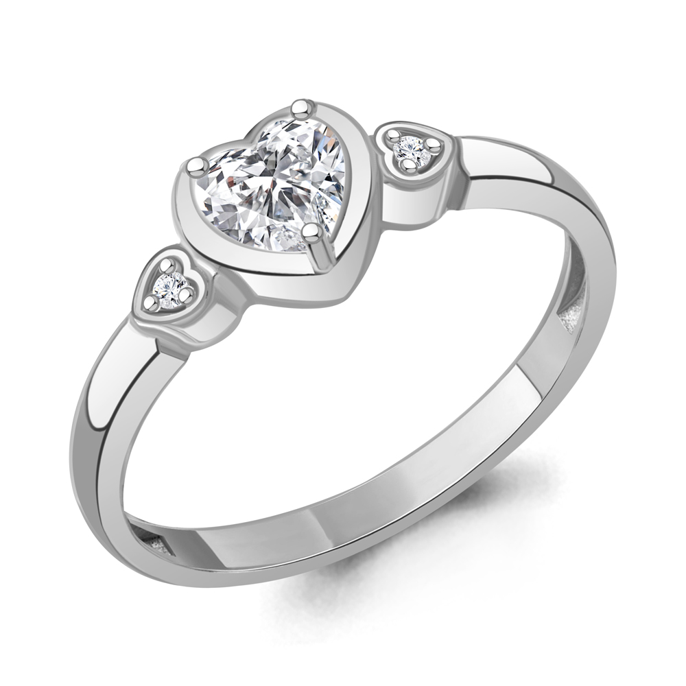 600475А Кольцо из Серебра с фианитами