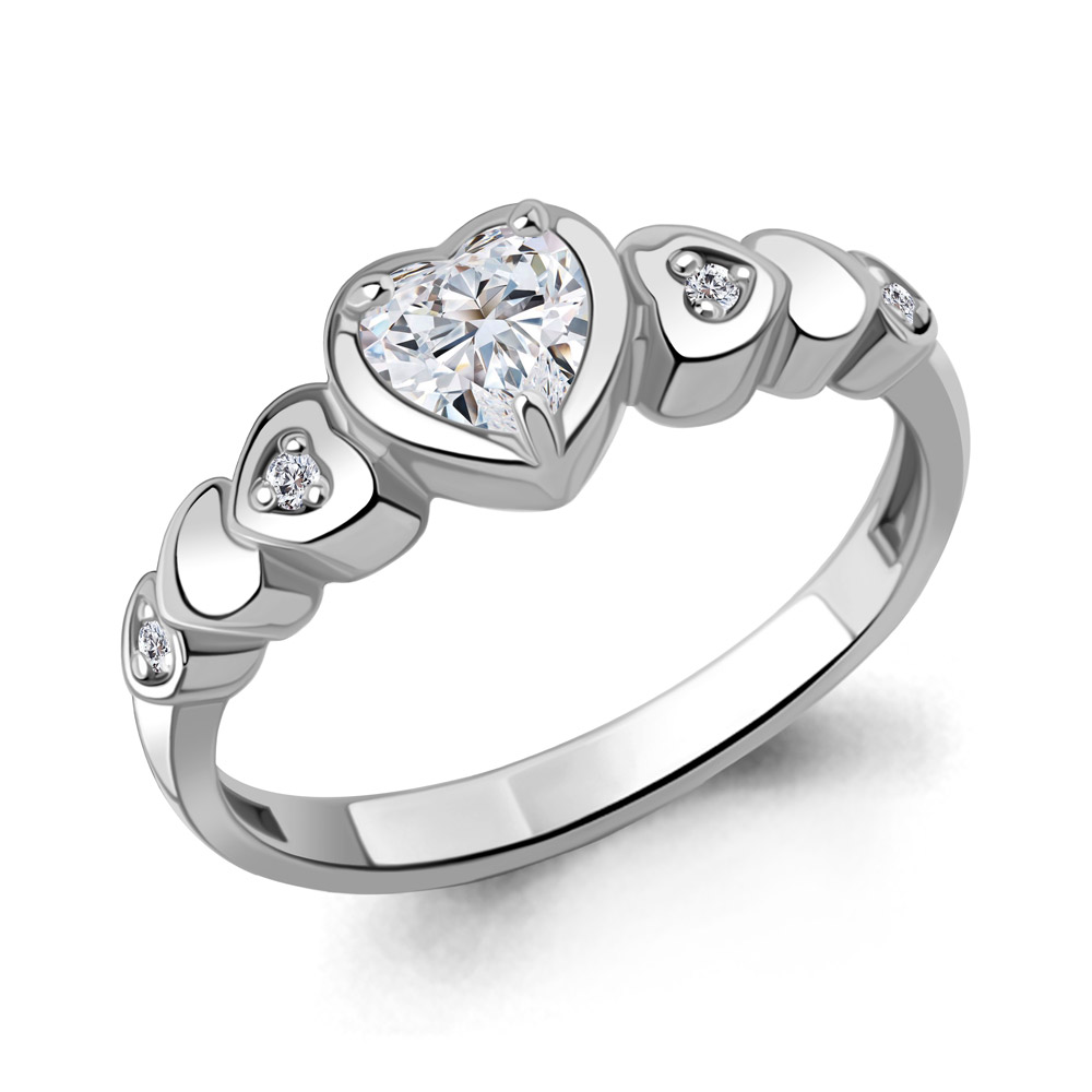 600476А Кольцо из Серебра с фианитами