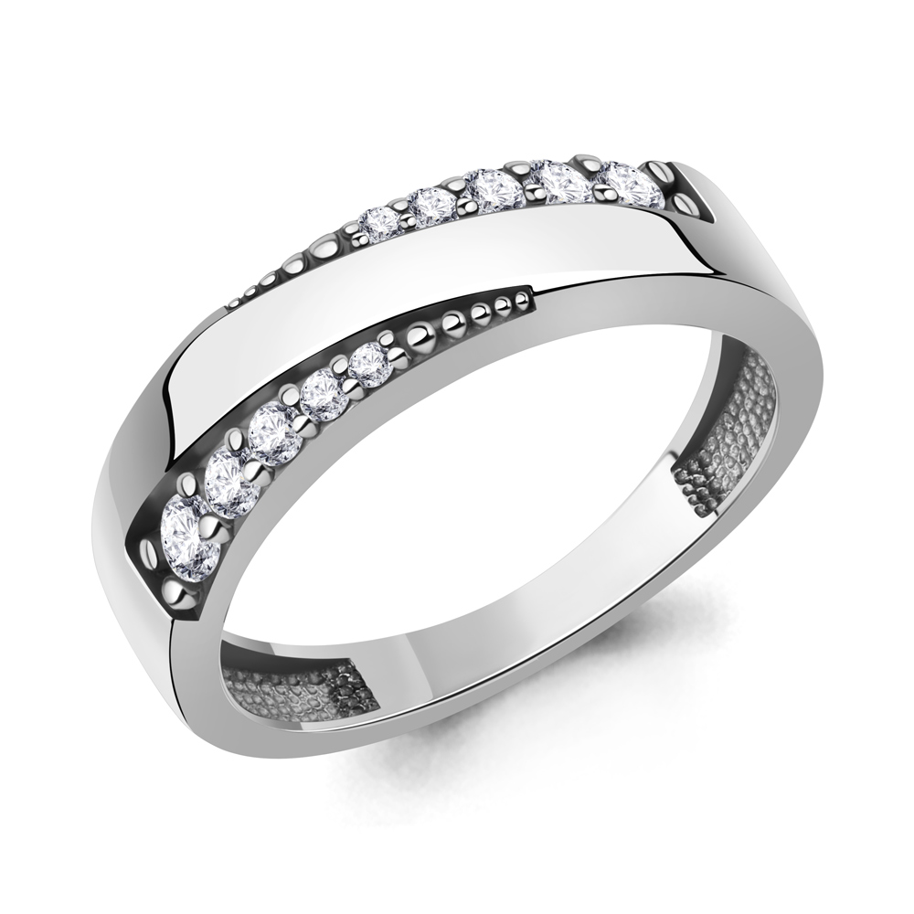 600482А Кольцо из Серебра с фианитами