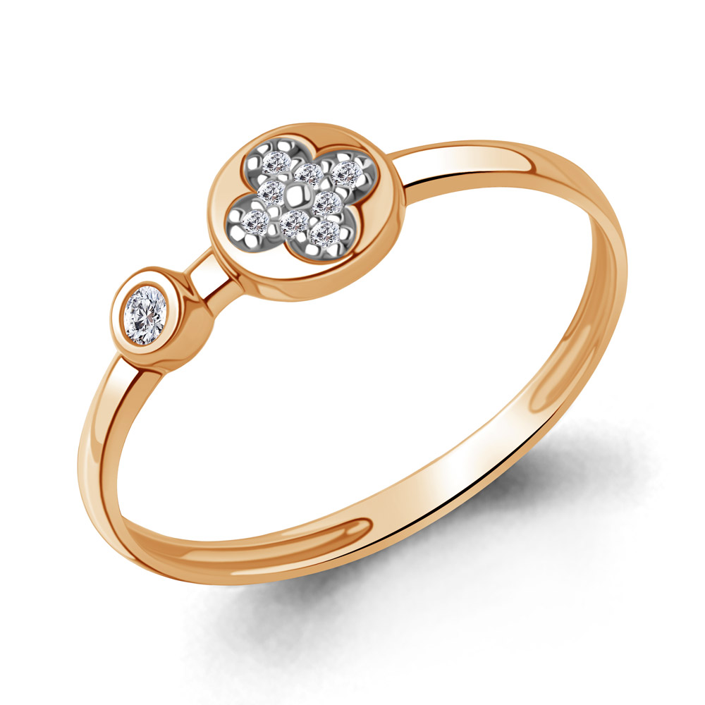 600484А Кольцо из Золота с фианитами