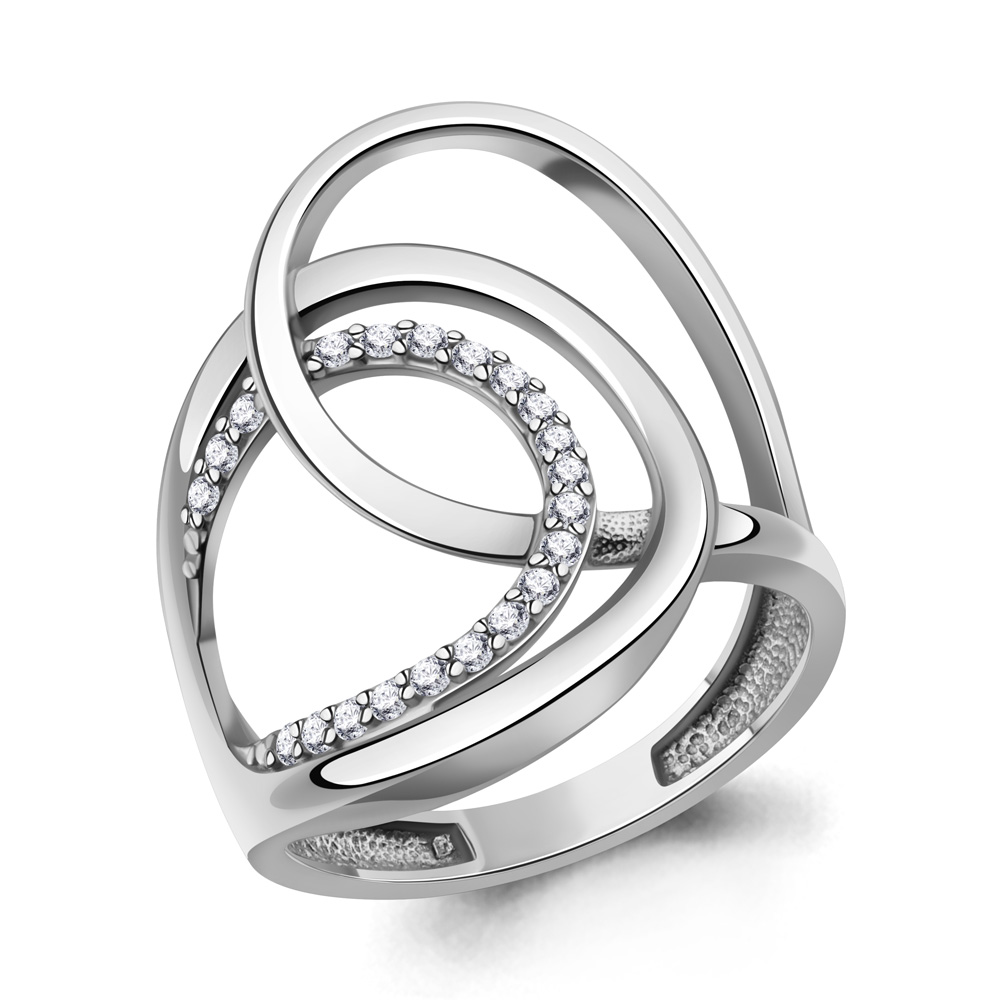 600488А Кольцо из Серебра с фианитами