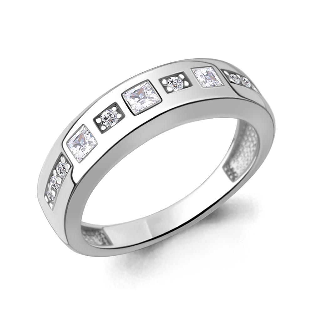 600492А Кольцо из Серебра с фианитами