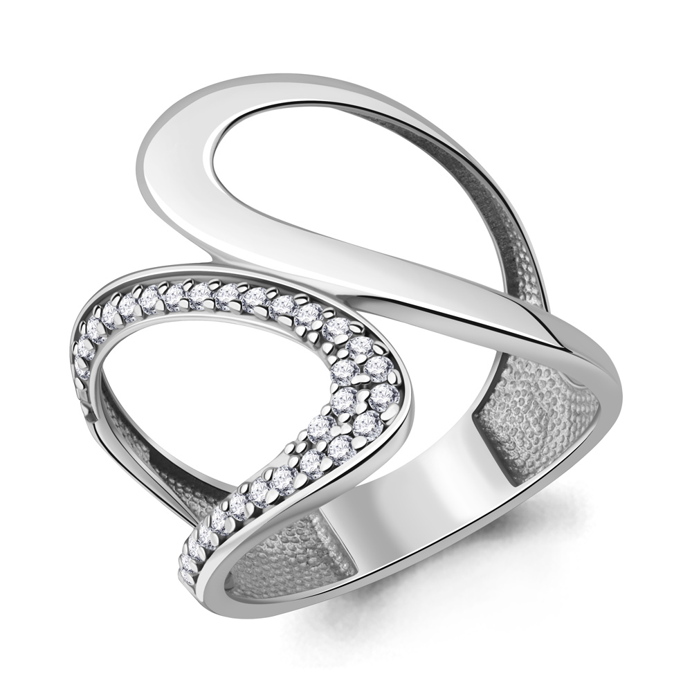 600519А Кольцо из Серебра с фианитами