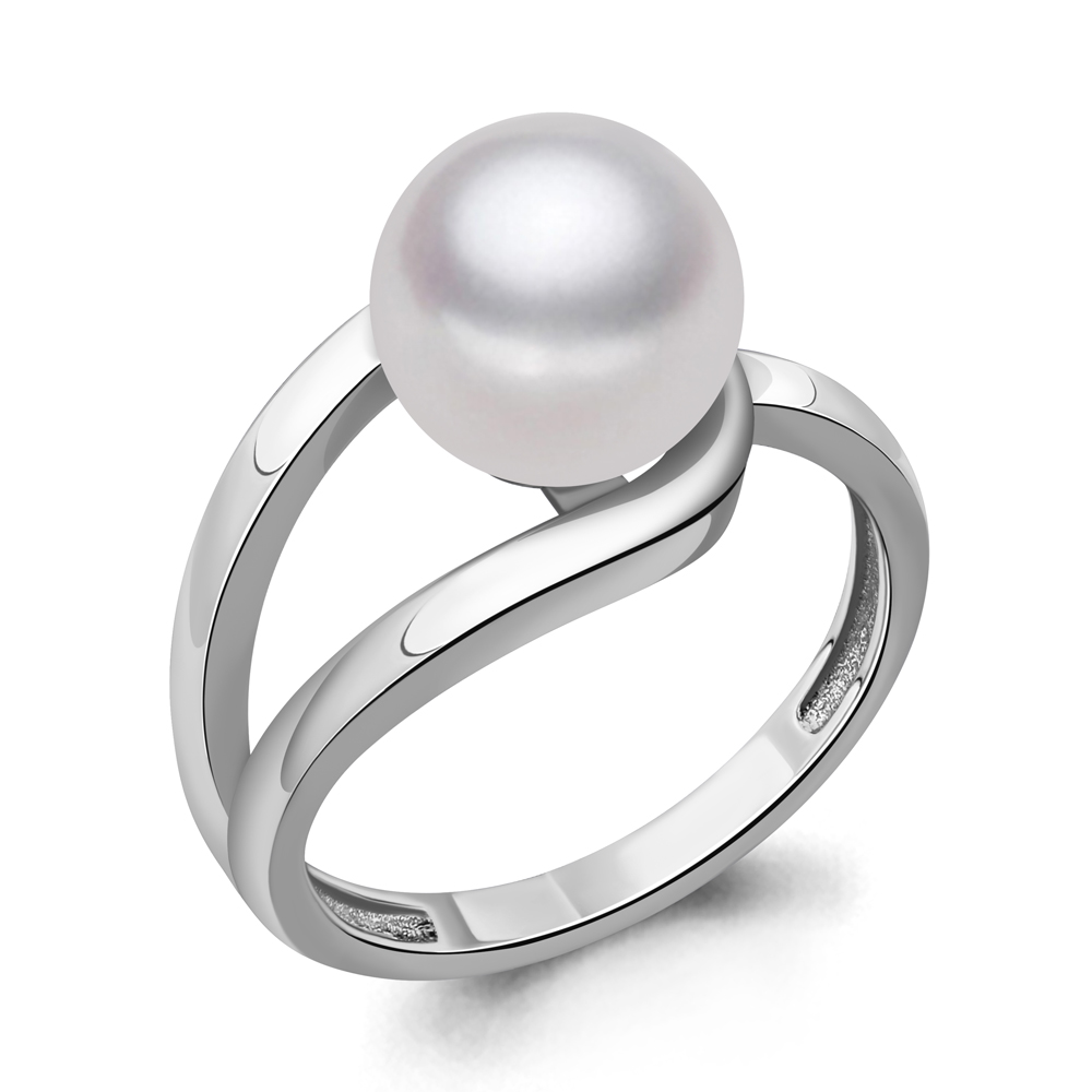 600552 Кольцо из Серебра с имитацией жемчуга