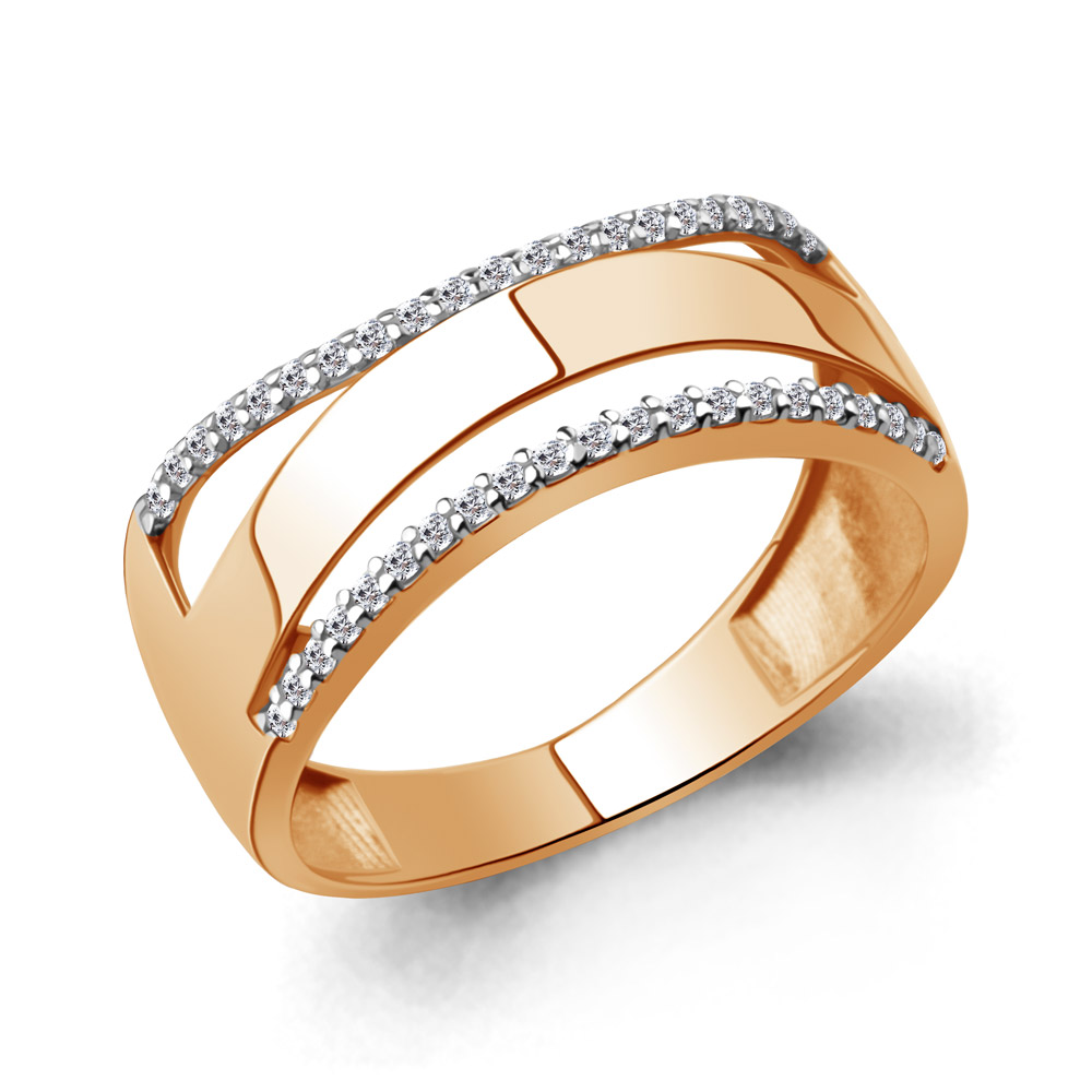 600559А Кольцо из Золота с фианитами