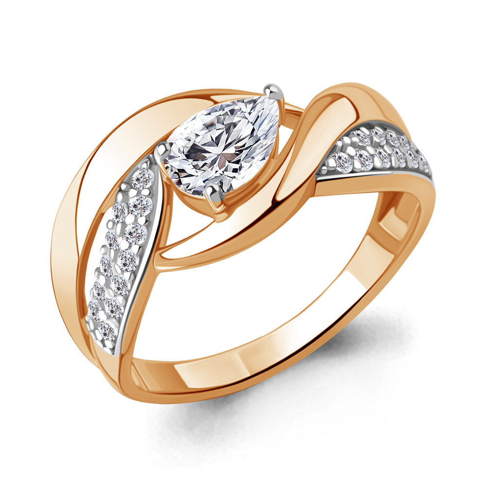 600563А Кольцо из Золота с фианитами