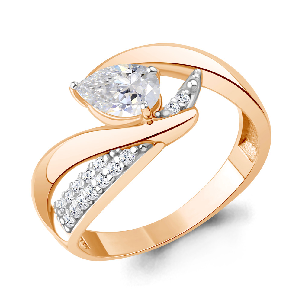 600564А Кольцо из Золота с фианитами