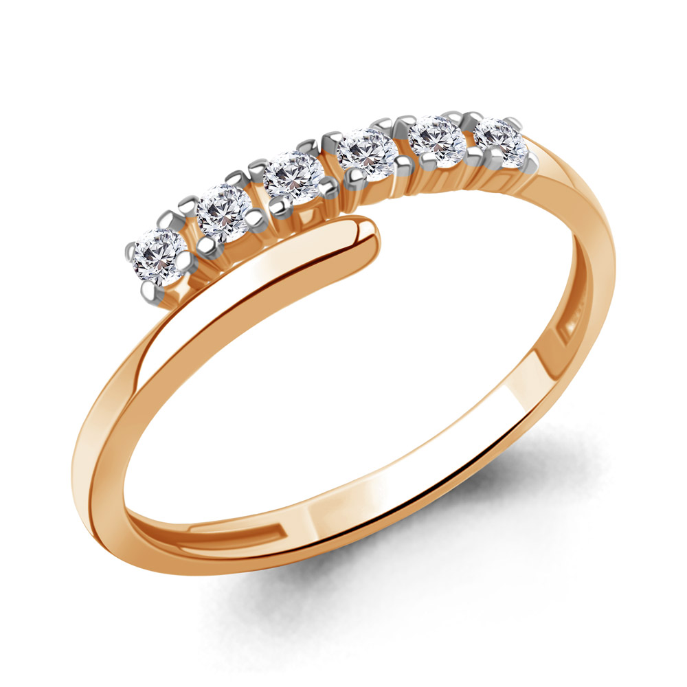 600566А Кольцо из Золота с фианитами