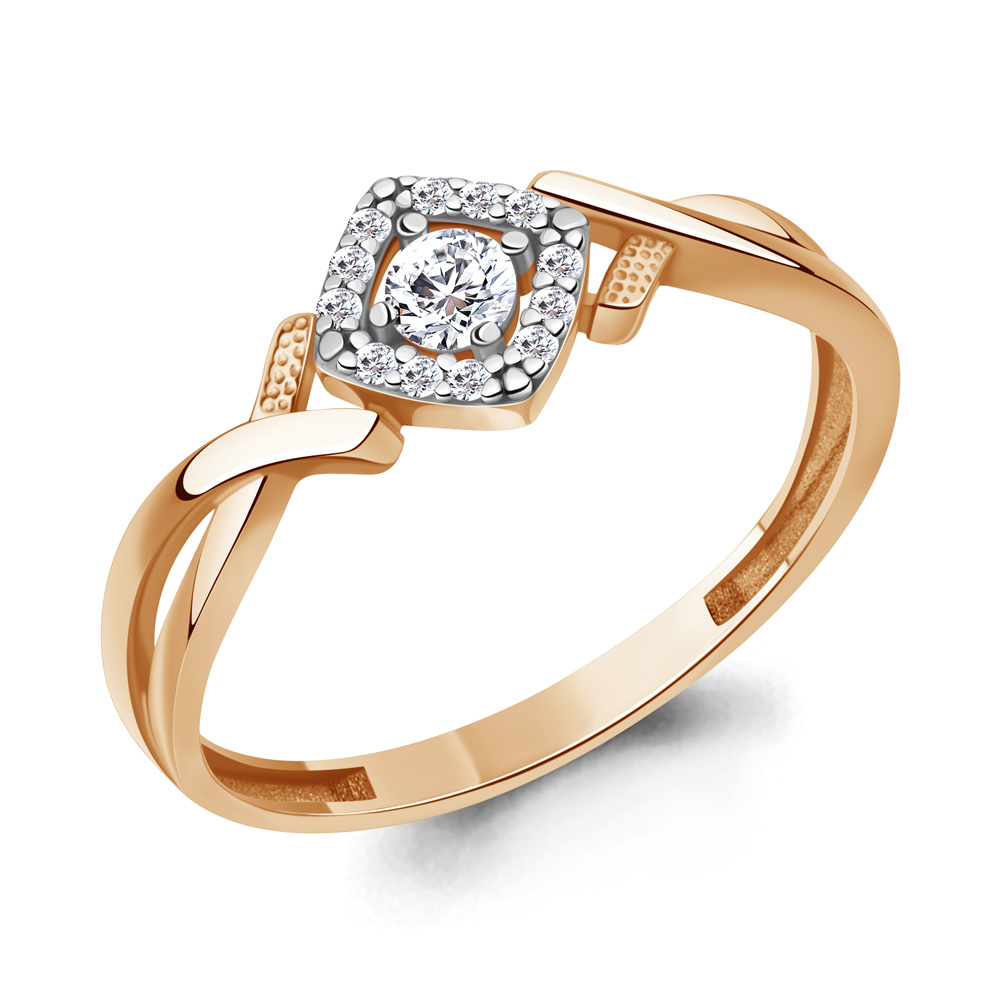 600570А Кольцо из Золота с фианитами