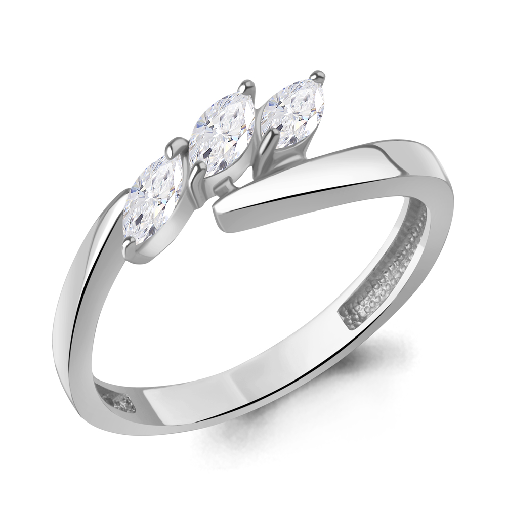 600572 Кольцо из Серебра с фианитами