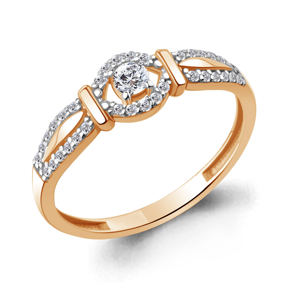 600578А Кольцо из Золота с фианитами