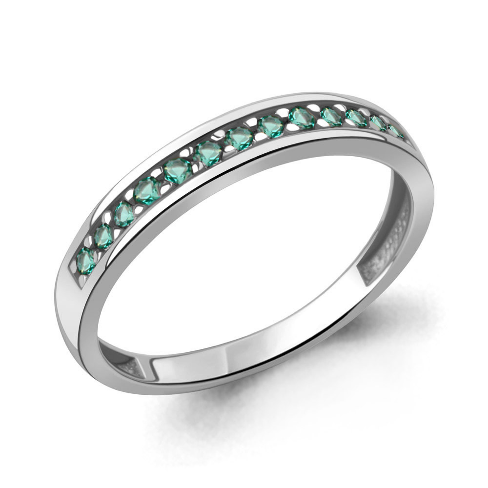 600585Г Кольцо из Серебра с наноизумрудами