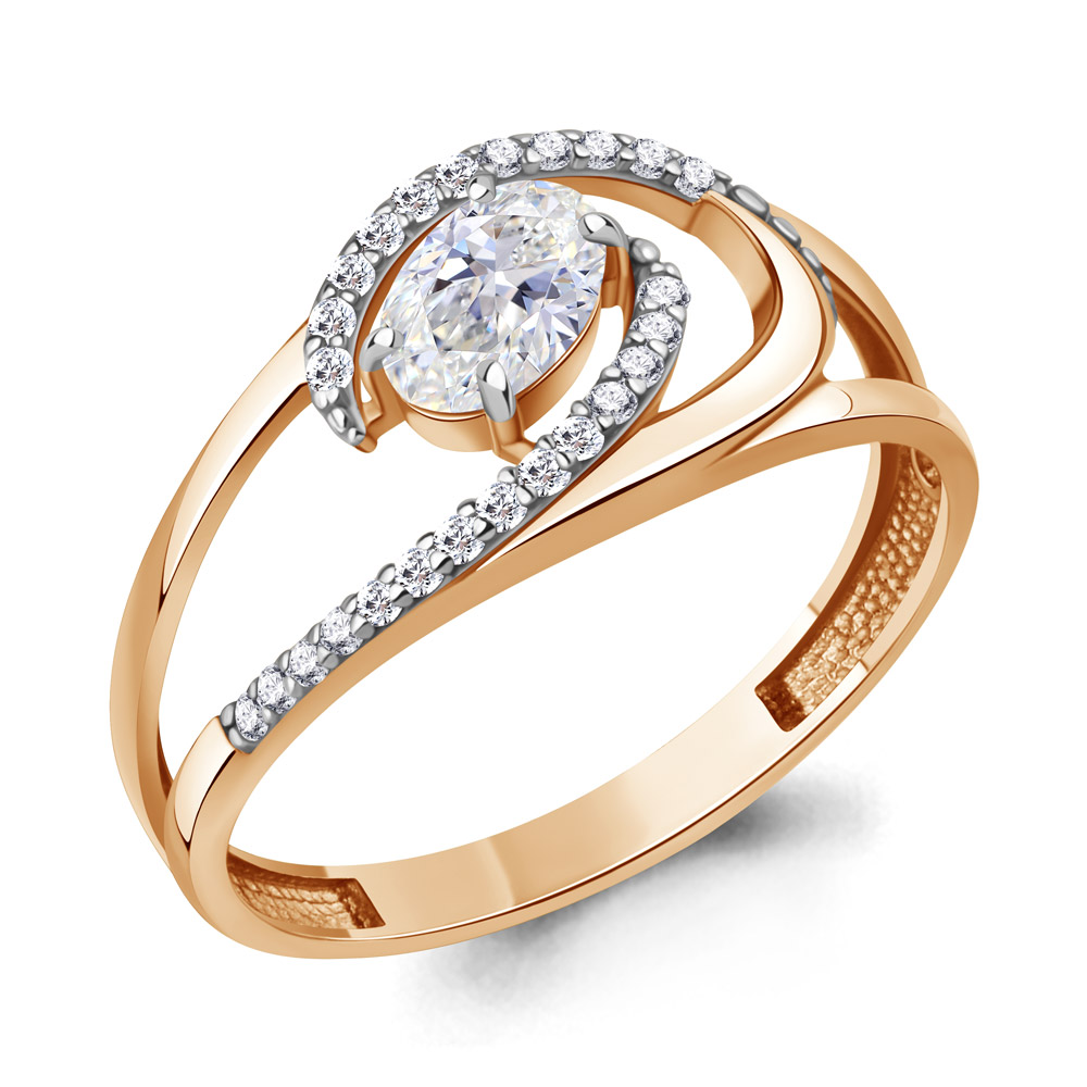 600600А Кольцо из Золота с фианитами