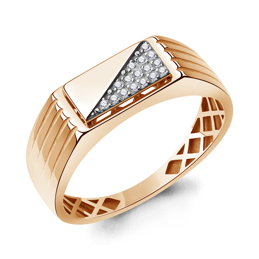 600605 Кольцо из Золота с фианитами