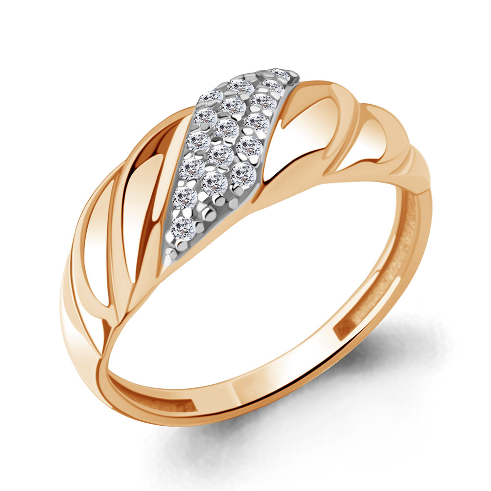 600611А Кольцо из Золота с фианитами