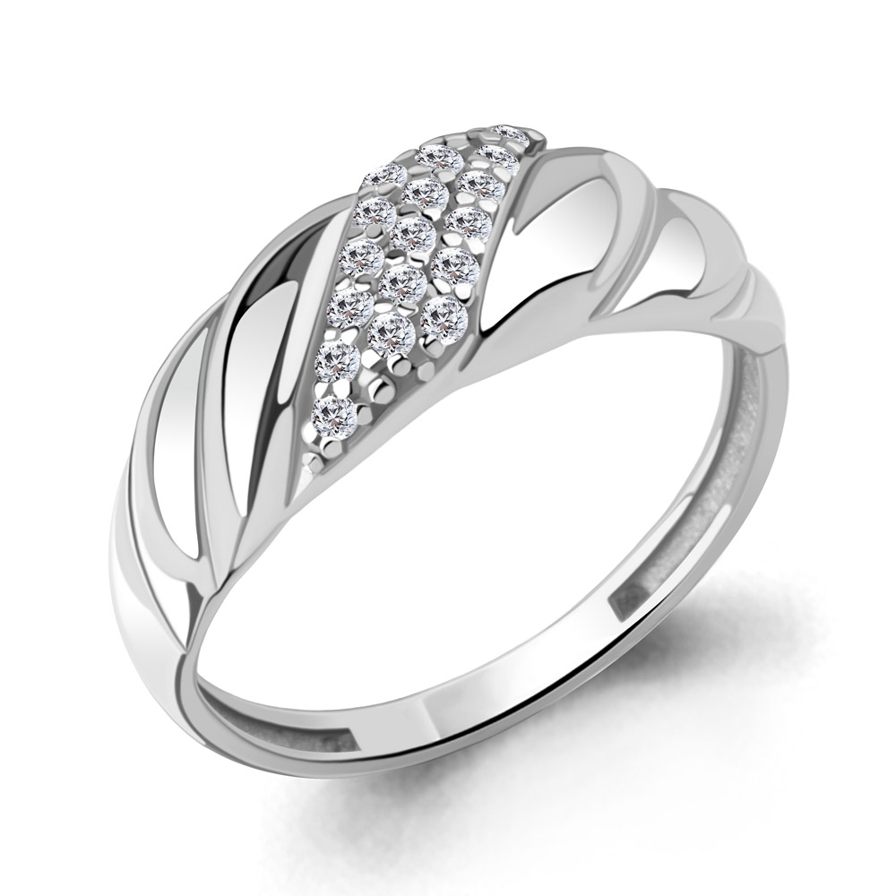 600611А Кольцо из Серебра с фианитами