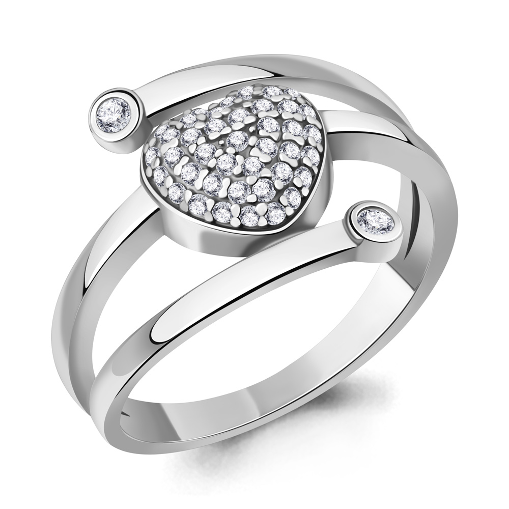 600613А Кольцо из Серебра с фианитами