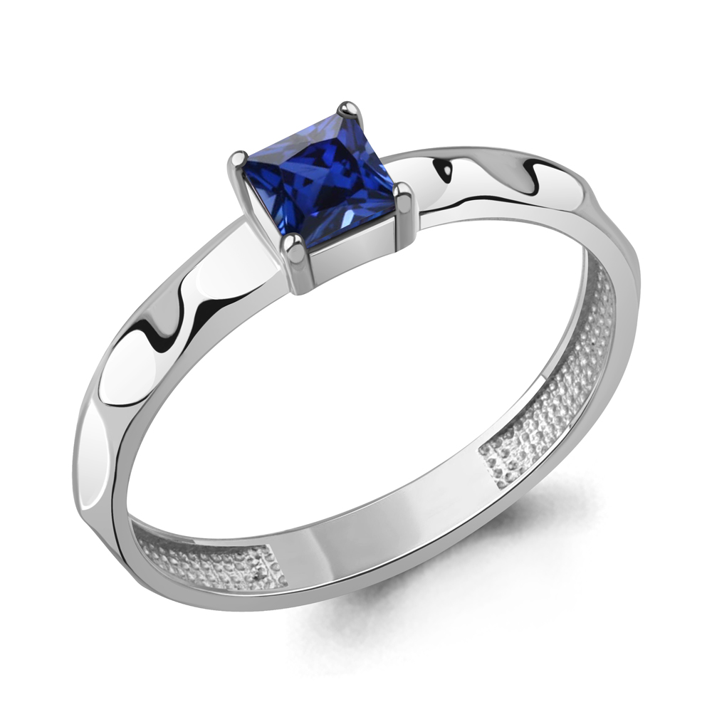 600623Н Кольцо из Серебра с наносапфиром