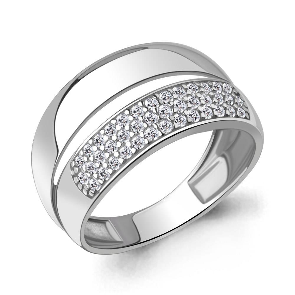 600639А Кольцо из Серебра с фианитами