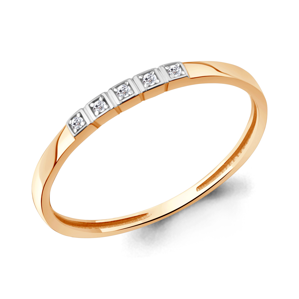 600668 Кольцо из Золота с фианитами