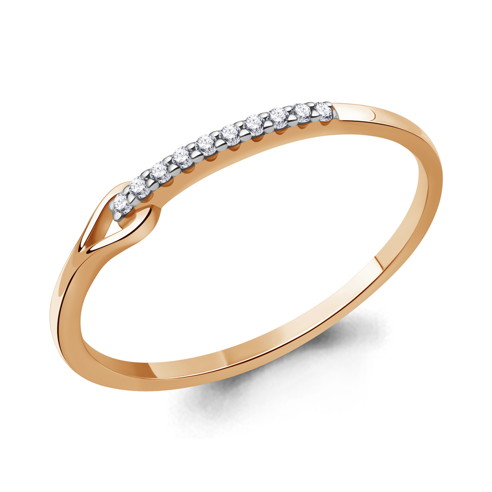 600677А Кольцо из Золота с фианитами