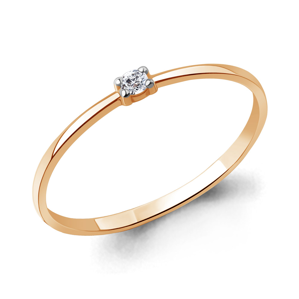 600680 Кольцо из Золота с фианитом