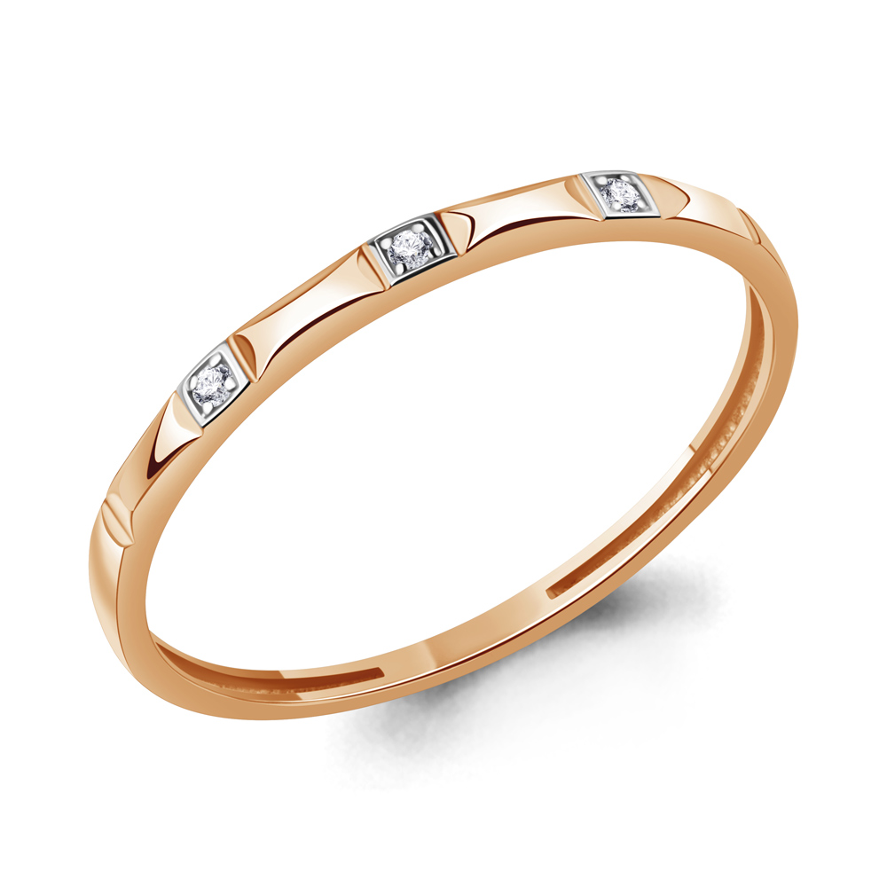 600690 Кольцо из Золота с фианитами