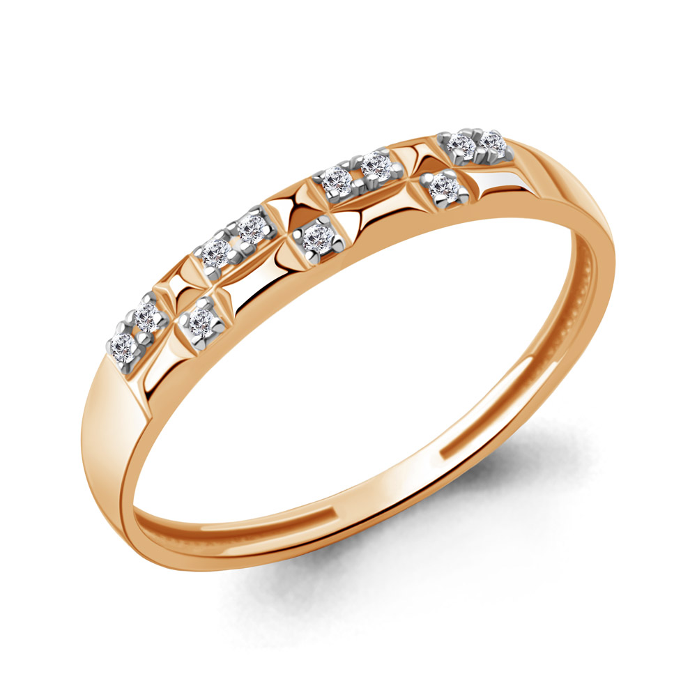 600691А Кольцо из Золота с фианитами