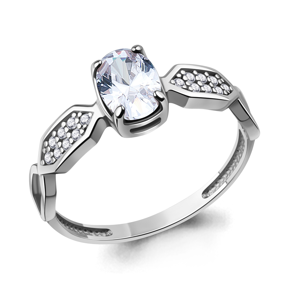 600701А Кольцо из Серебра с фианитами