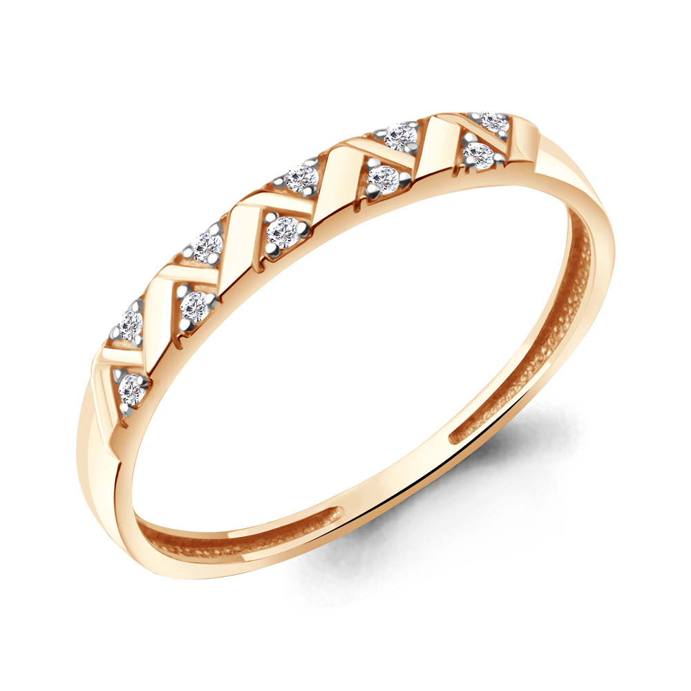 600703А Кольцо из Золота с фианитами