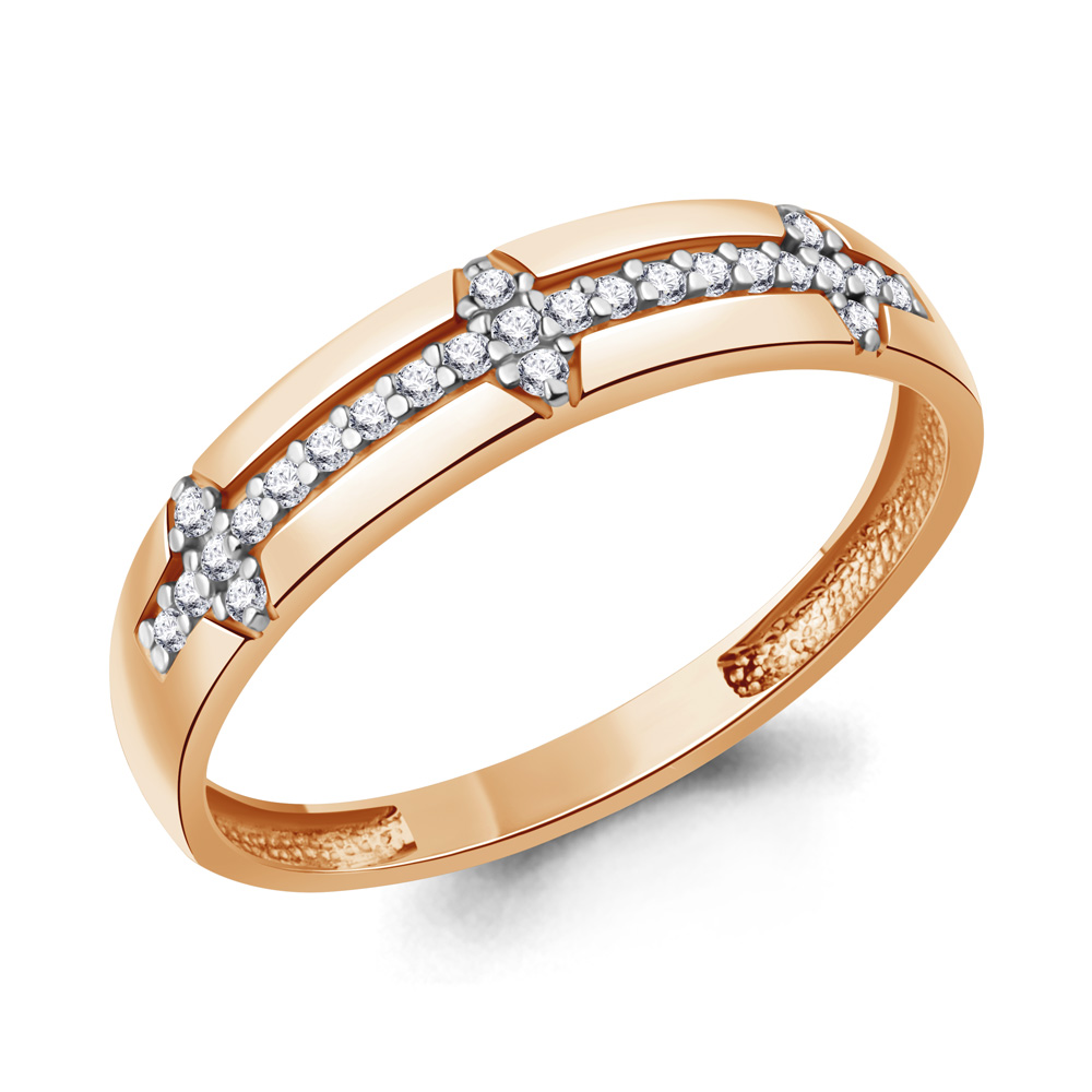 600717А Кольцо из Золота с фианитами