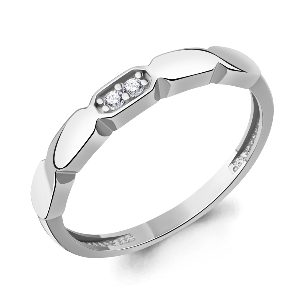 600718А Кольцо из Серебра с фианитами