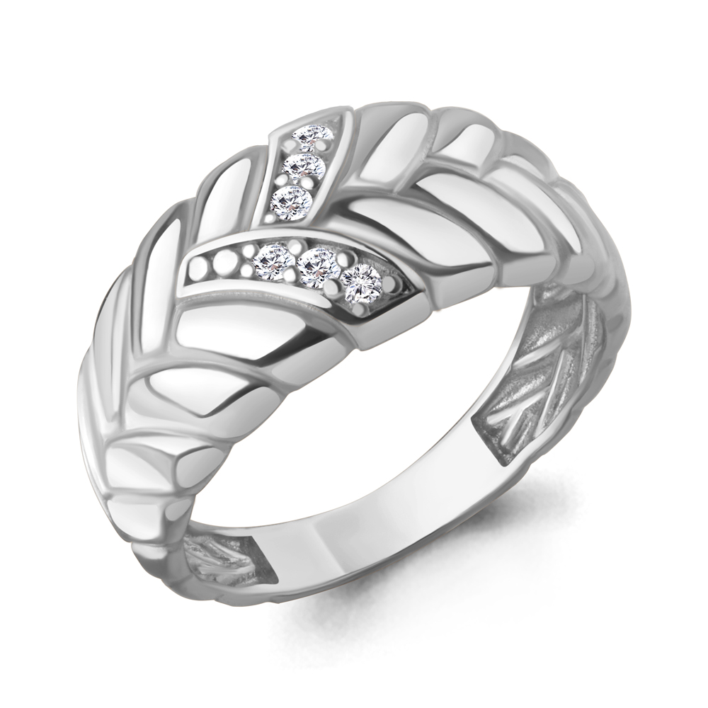 600723А Кольцо из Серебра с фианитами