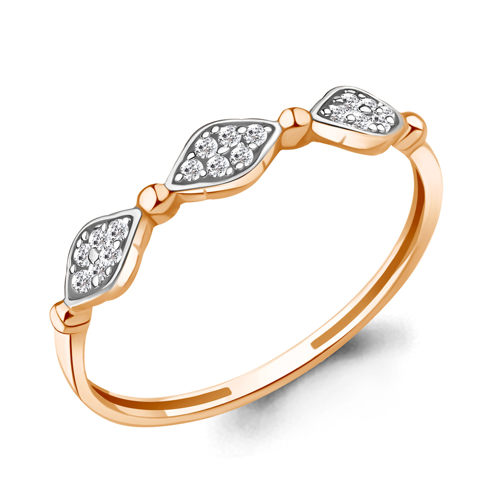 600727А Кольцо из Золота с фианитами