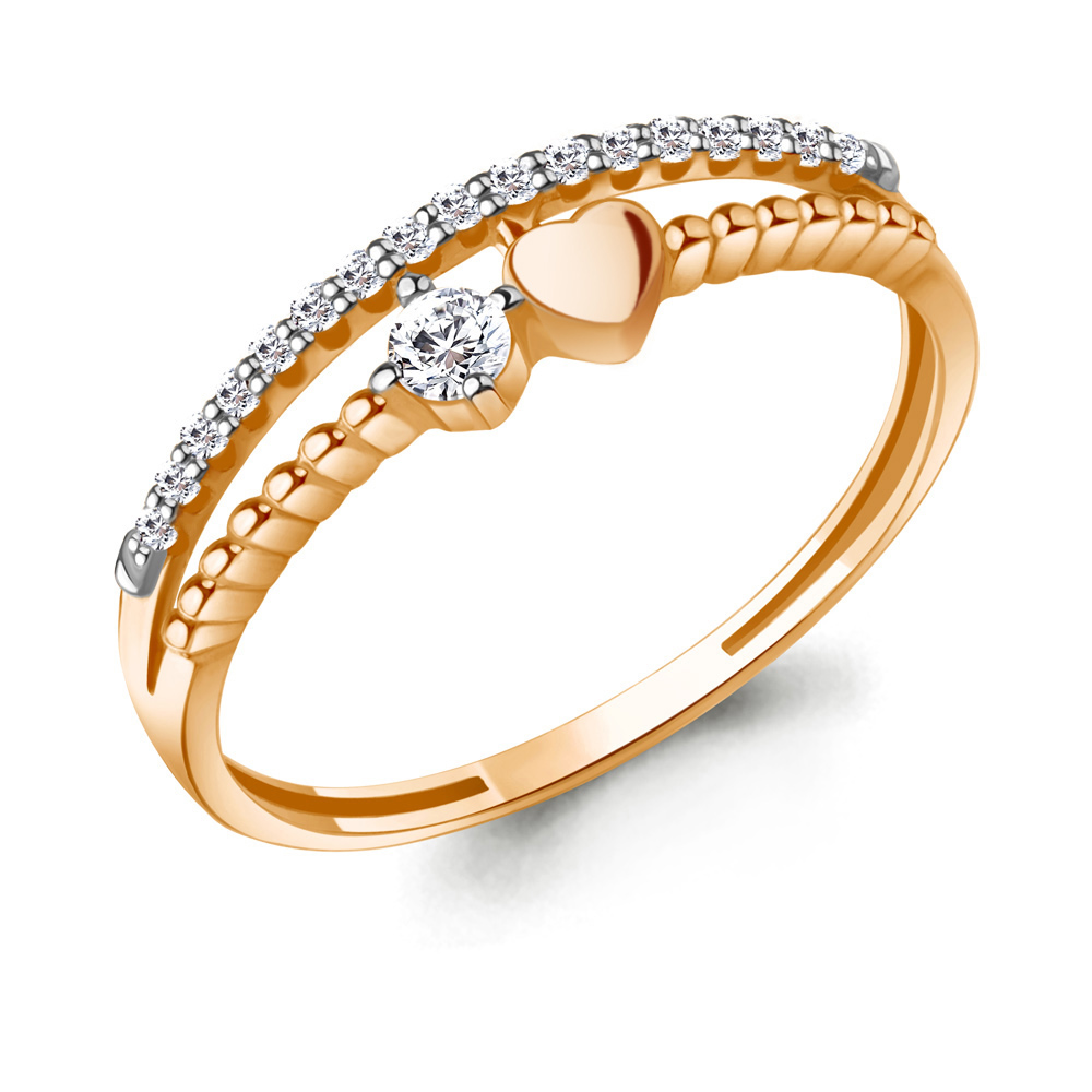 600734А Кольцо из Золота с фианитами