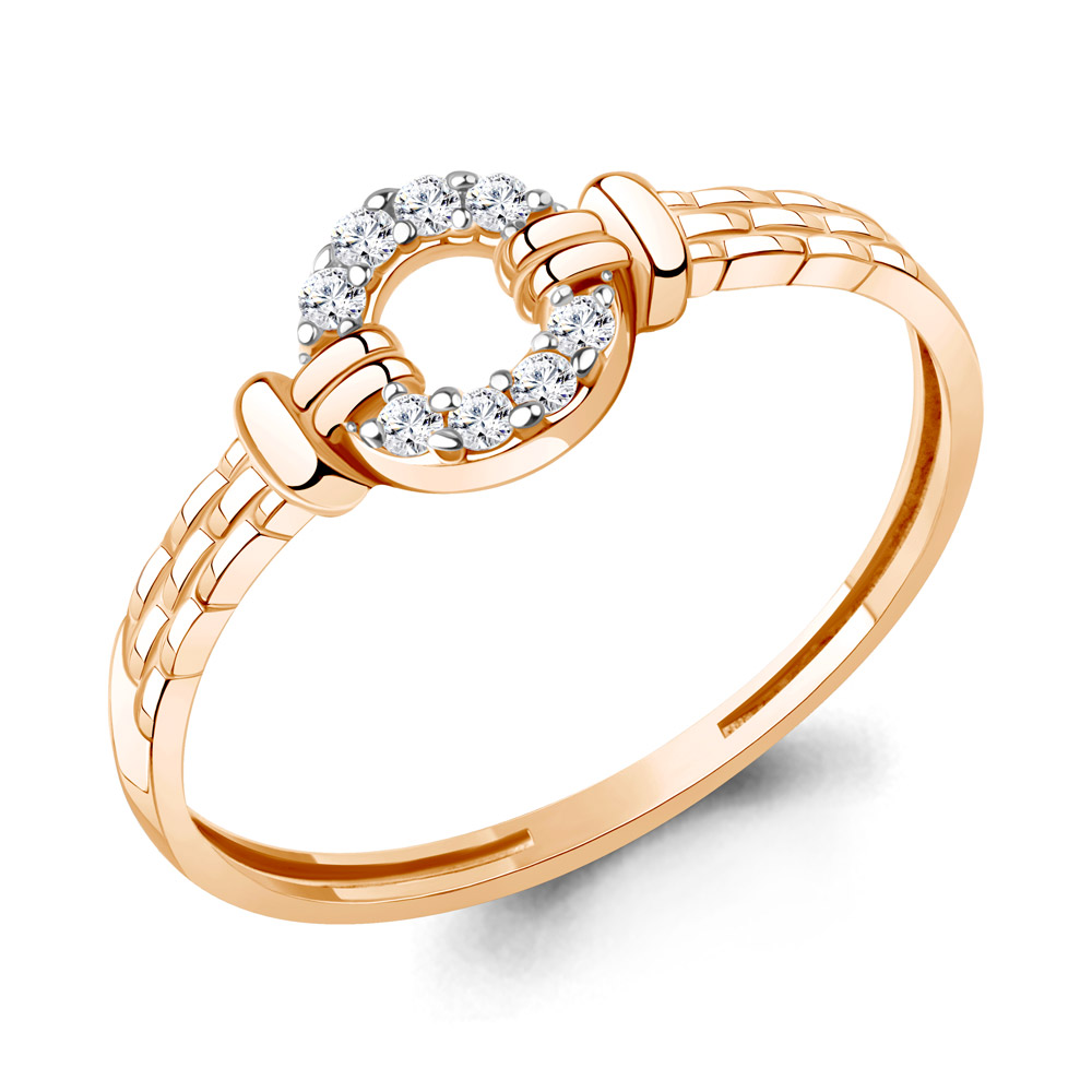 600738А Кольцо из Золота с фианитами