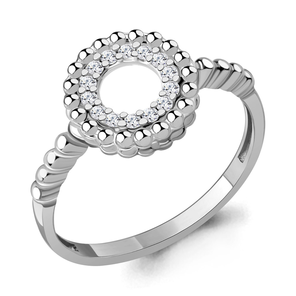 600748А Кольцо из Серебра с фианитами