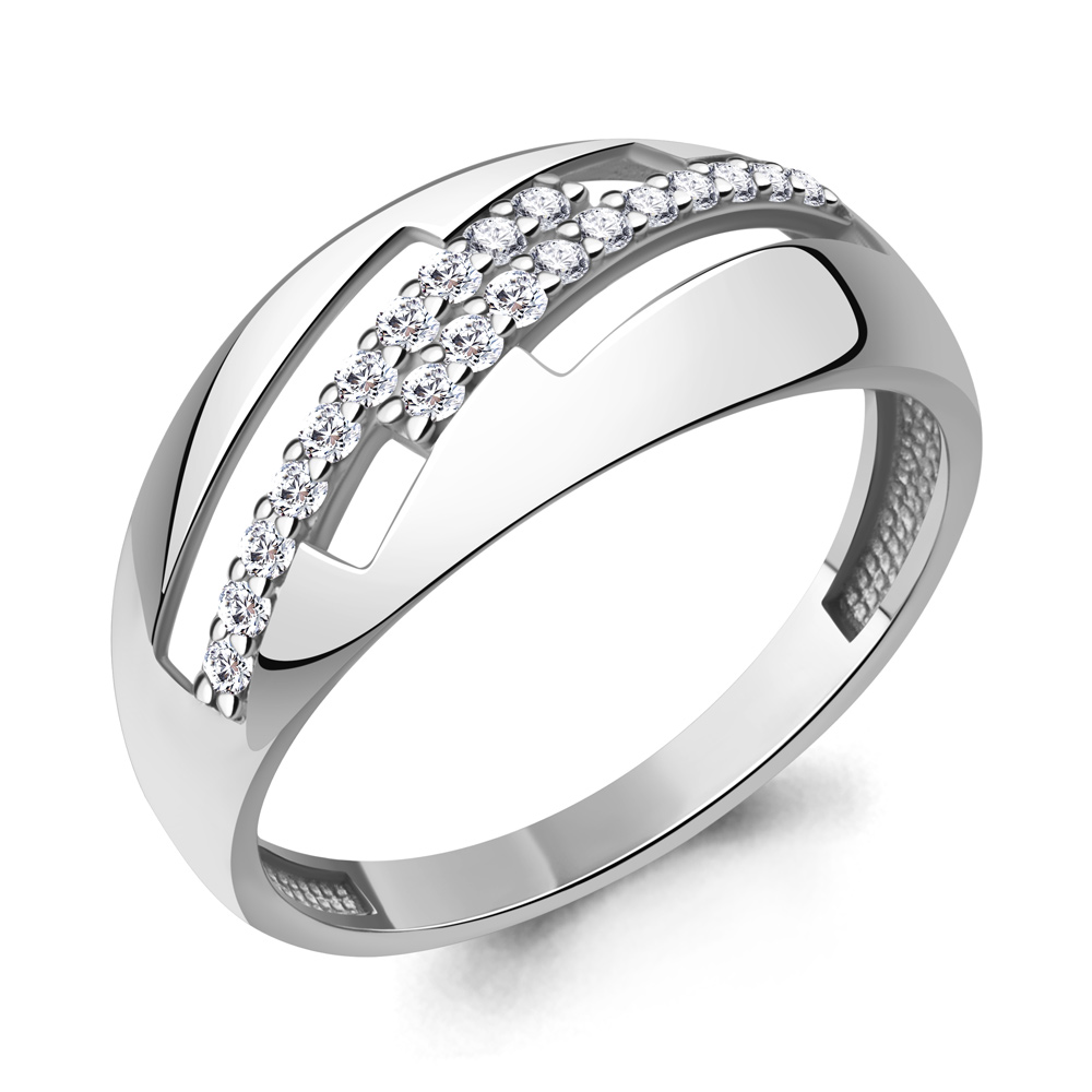 600753А Кольцо из Серебра с фианитами