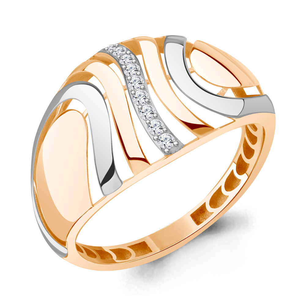 600770 Кольцо из Золота с фианитами