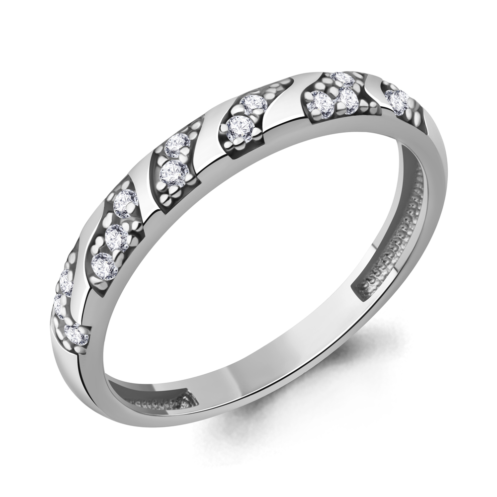 600775А Кольцо из Серебра с фианитами